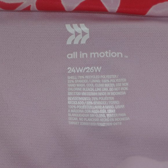 All in Motion Red & Pink Tropical Bikini Bottoms - Picture 4 of 6